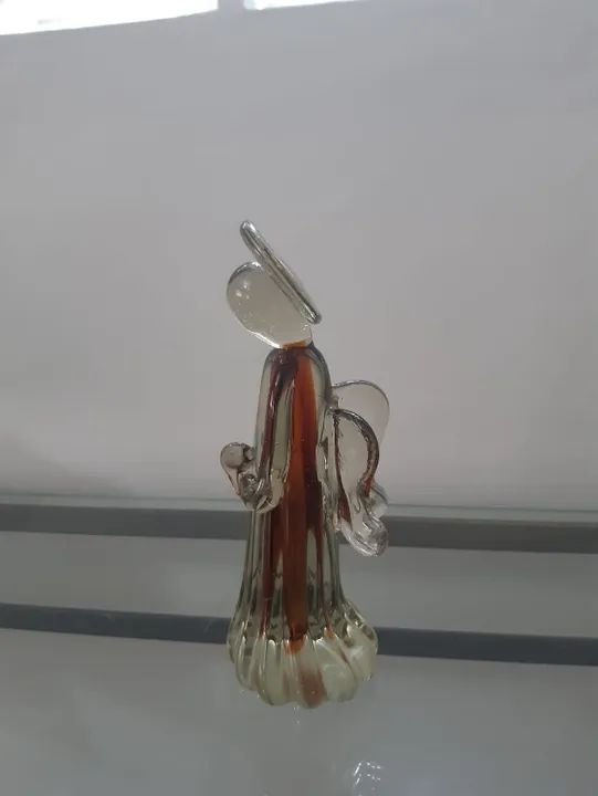 2 Imagens Cristal Murano São Marcos - Cor Âmbar - Imagem Santa e imagem Anjo - Foto 5