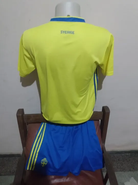 Conjunto calção camisa Suécia 2018