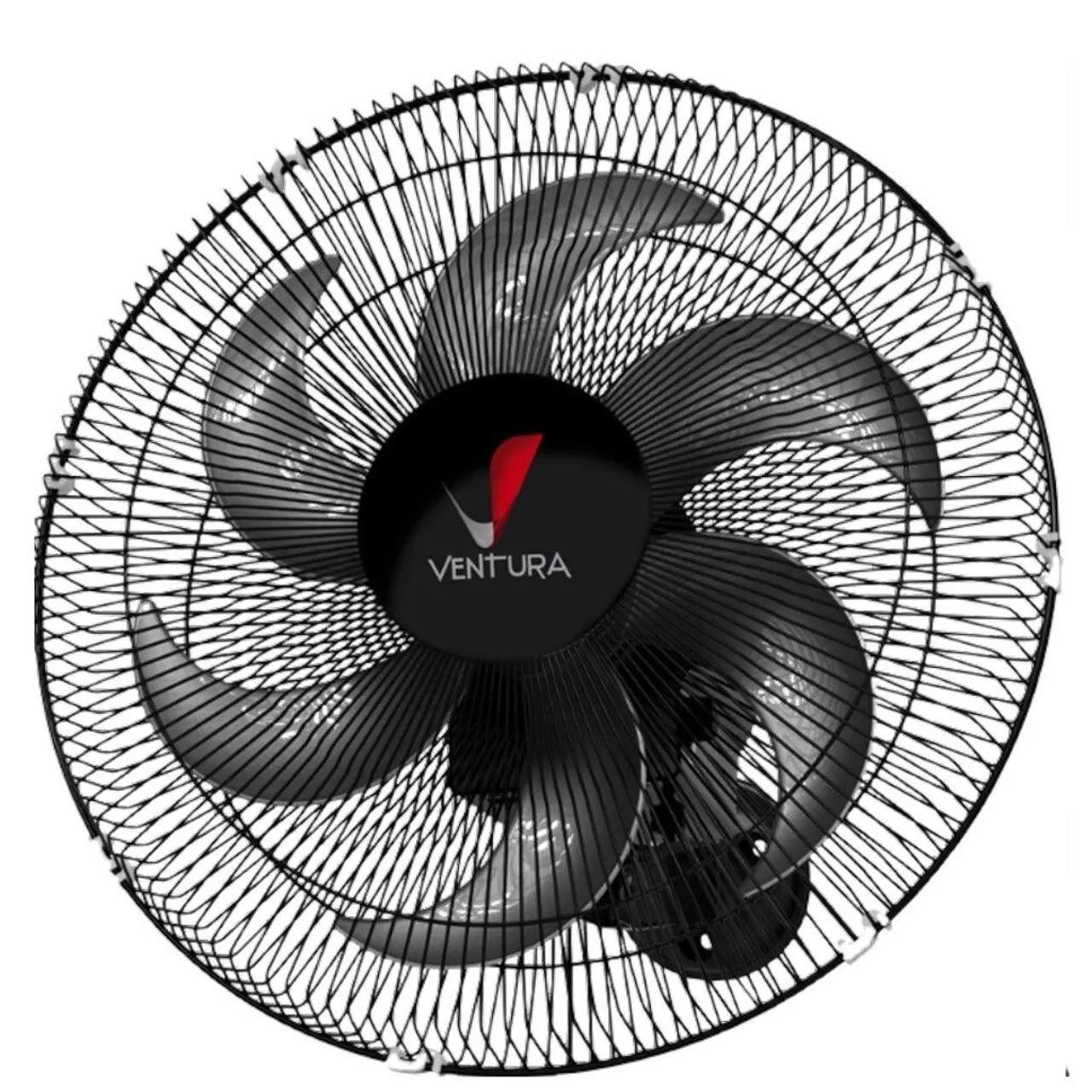 Ventilador de Parede Venti Delta 50CM Bivolt 150 Watts 6 Pás Preto Ventura