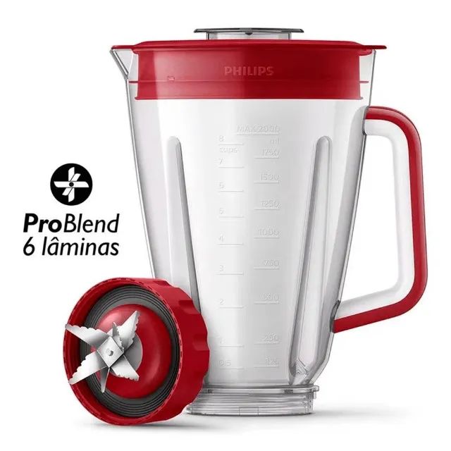 Liquidificador Philips Walita 3 Litros 5 Vel 1200W Vermelho - 220v Zero KM Leia o anuncio - Foto 5