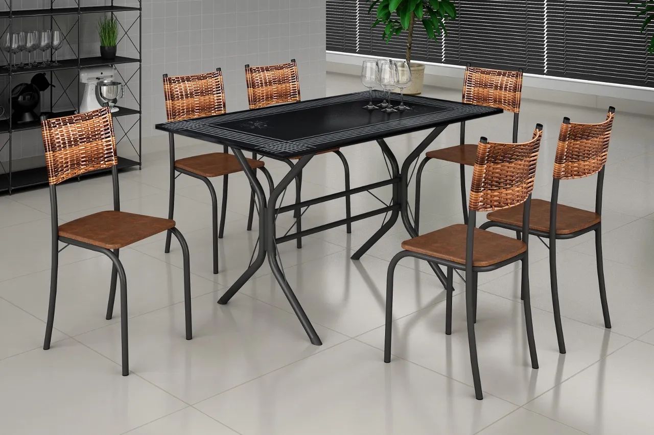 Mesa com 6 cadeiras 