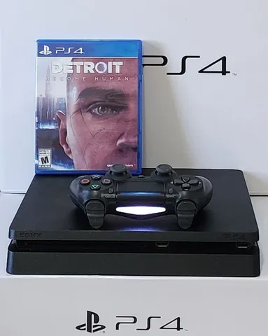 PS4 Slim 500GB c/ Garantia + Jogo DETROID.