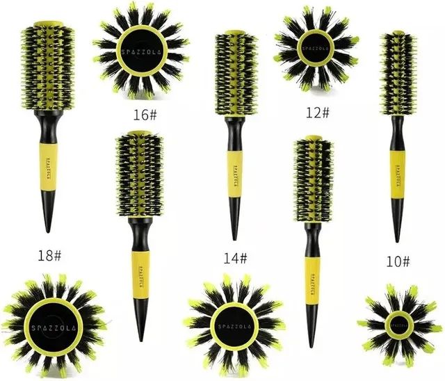 Escova hairdo amarela com servas de javali mistas profissionais  - Foto 4