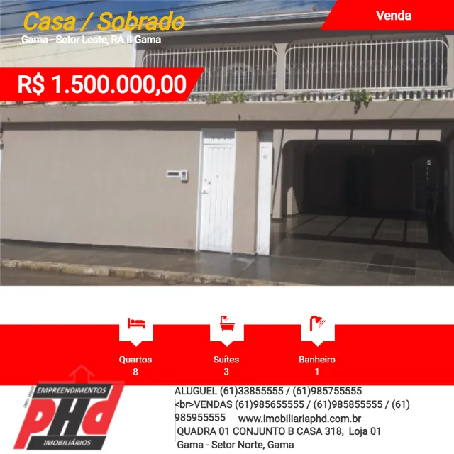 Casa/ Sobrado para venda no Setor Leste Gama