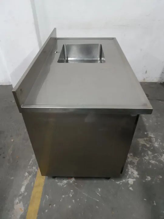 Balcão seco 3 portas com pia do lado direito todo de inox em ótimo estado  - Foto 4