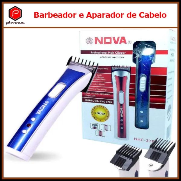 Barbeador e Aparador de Cabelo / Barba Portátil com Bateria Recarregável z023 