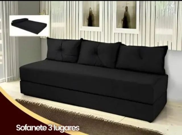 Sofá Cama Bicama Sofanete Sofá 3 Lugares Pronta Entrega Várias Cores Direto Da Fábrica