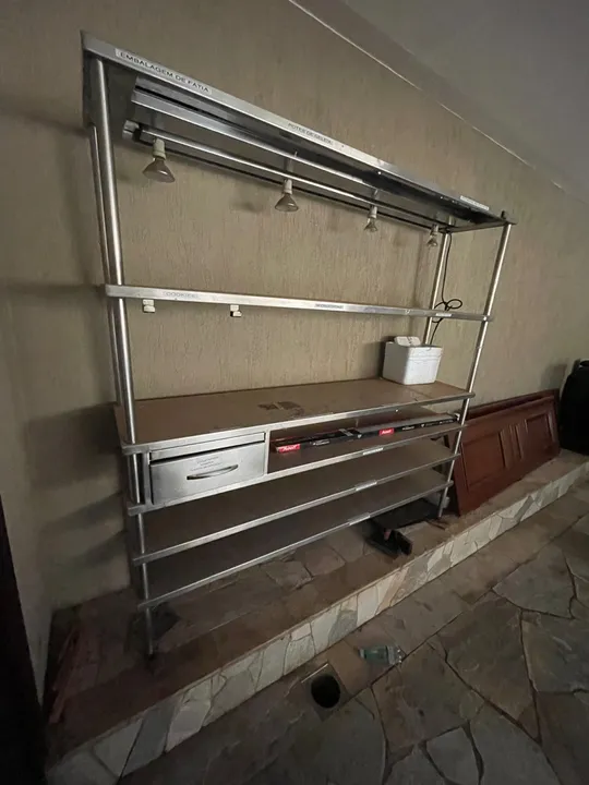 Estante de Aço Inox para Cozinha Industrial - 6 Prateleiras