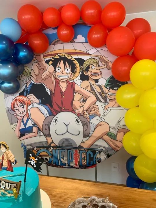 Painel e capas de Festa One Piece - Foto 2