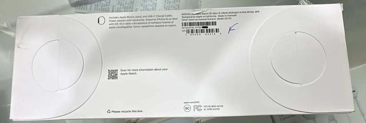apple watch se 2ageração 44mm gps midinighit model a2723 mxek3ll/K - Foto 6