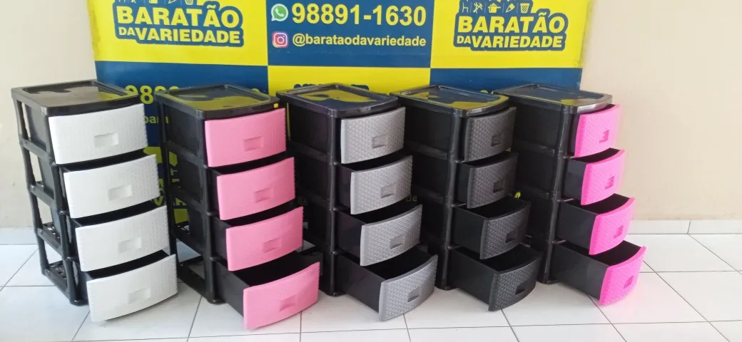 MEGA PROMOÇÃO GAVETEIRO RATTAM 4 GAVETAS