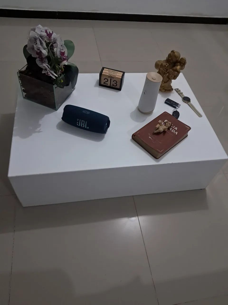 Mesa de centro branca moderna - Foto 2