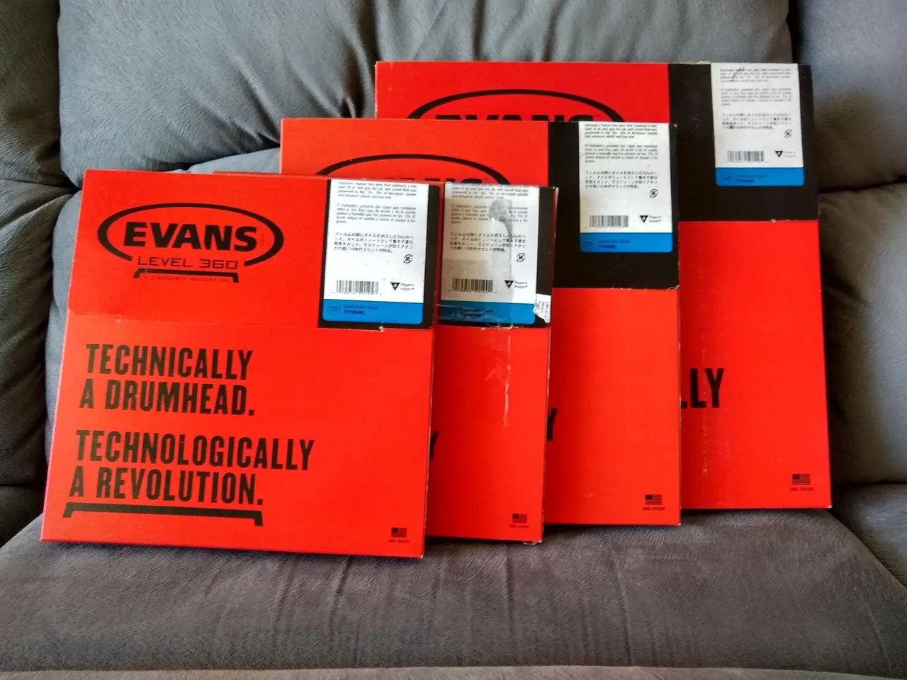 Kit de pele Evans Hidráulica Glass - 08" 10" 12" 14"