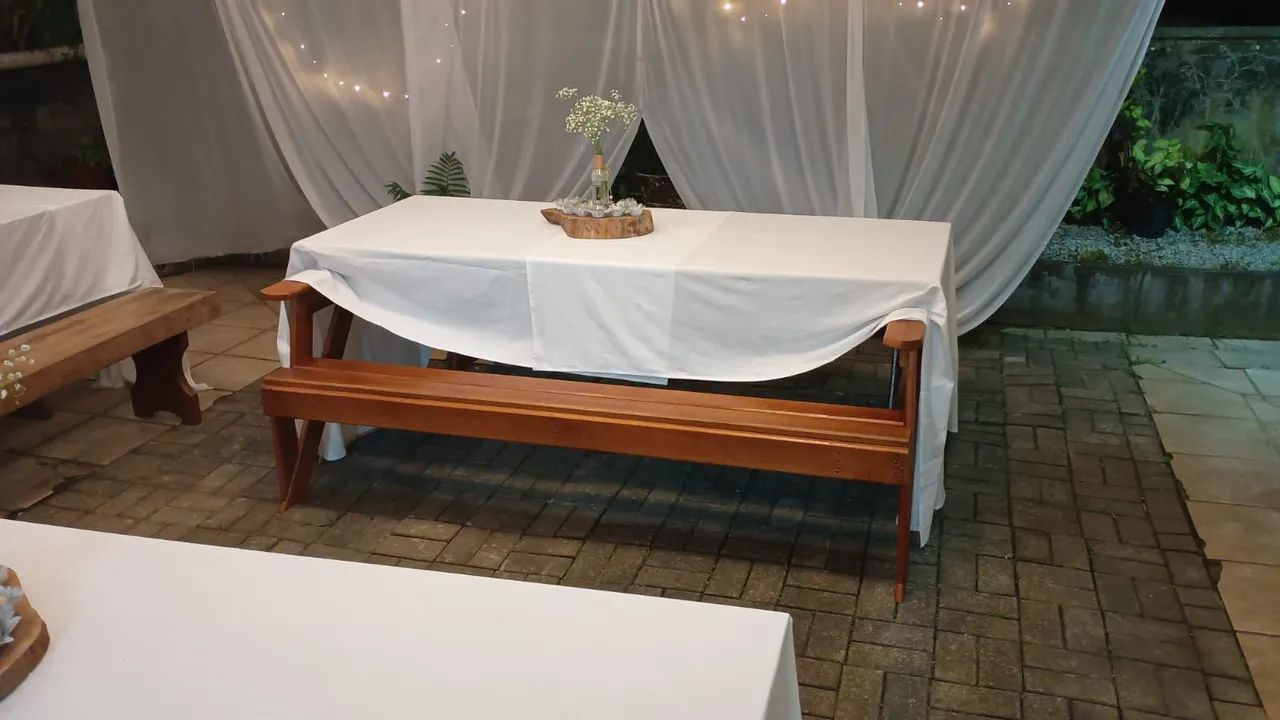 Mesa de madeira para área externa - Foto 2