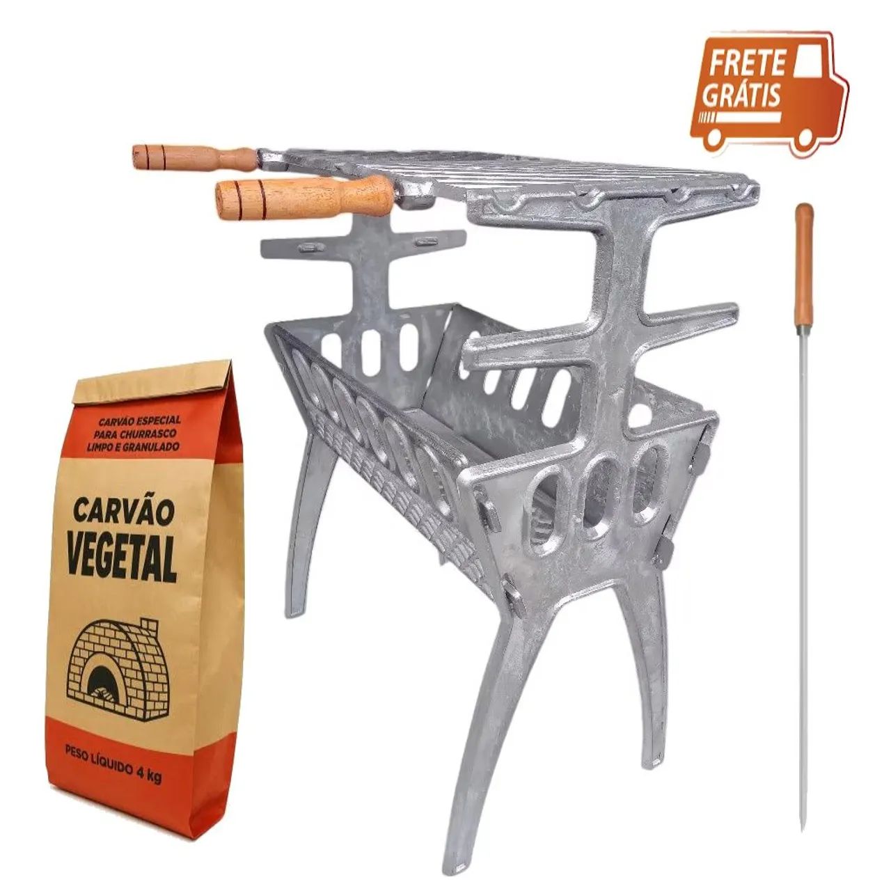 churrasqueira portátil desmontável alumínio 