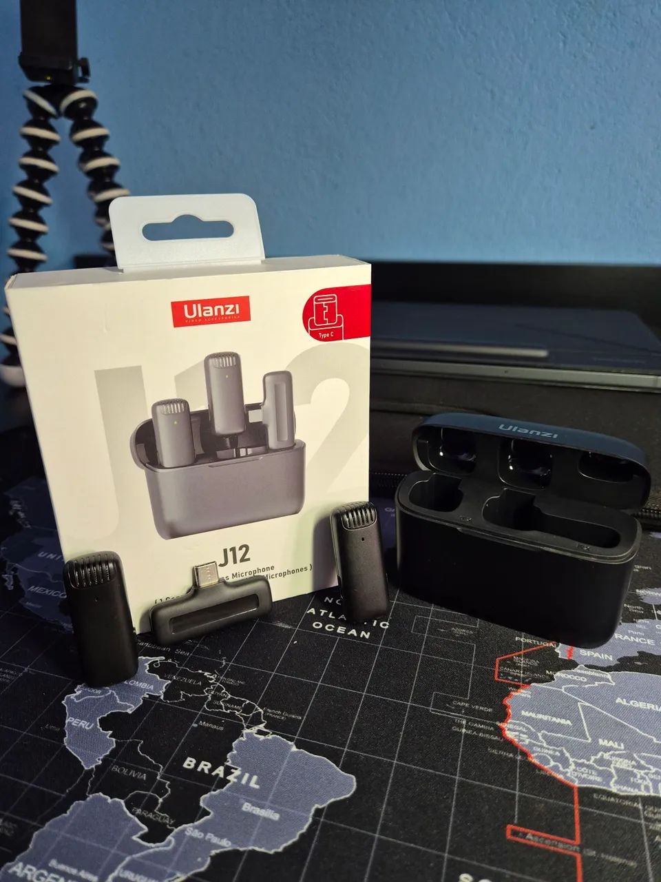 Microfone Sem Fio Ulanzi J12 P/ Android Tipo C 2 Mics63824118367875121