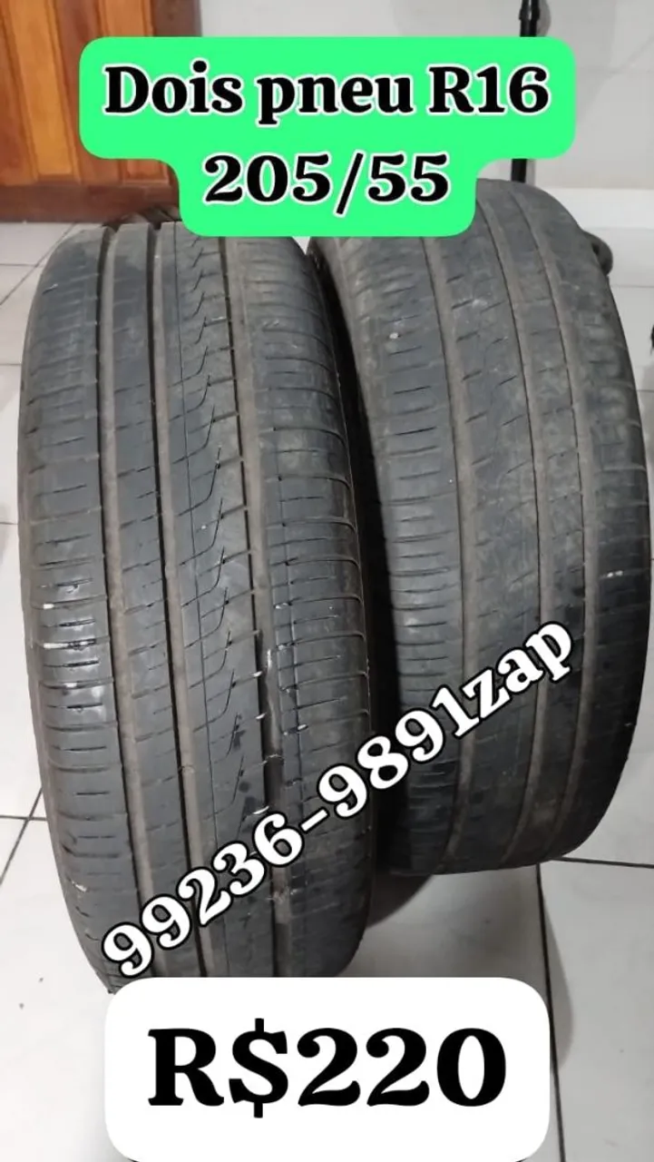 Dois Pneus R16 205/55 tem que vir buscar semi-novo
