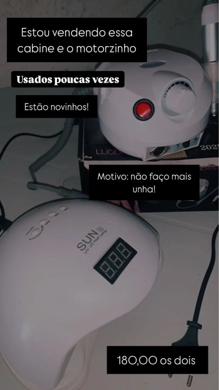 Cabine de Unhas e Motorzinho - Usados Poucas Vezes