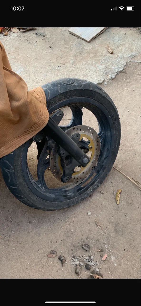 Par de rodas Dafra next 250 + suporte pinça 