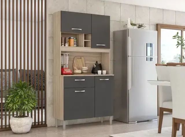 Promoção armário de cozinha malta avena grafit