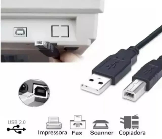 Cabo De Impressora Usb 2.0 High Speed 1.8 Metros - Foto 2
