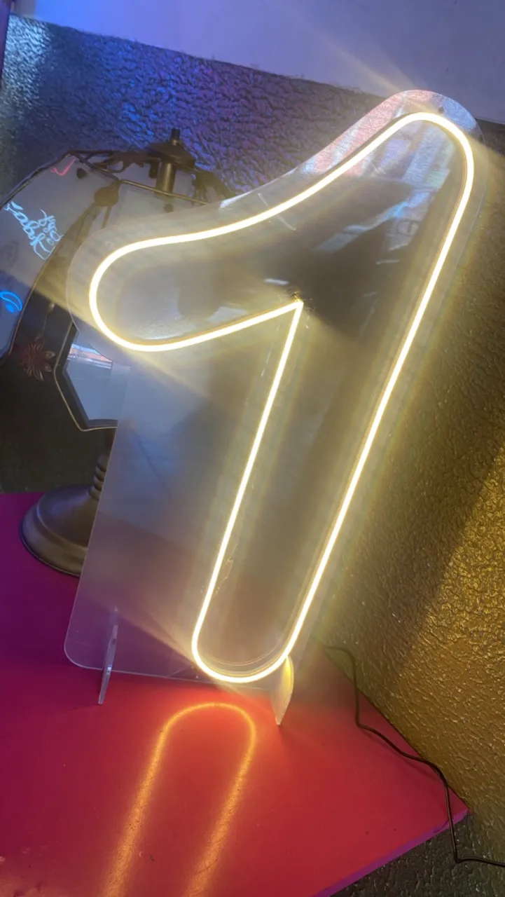 Led neon número um