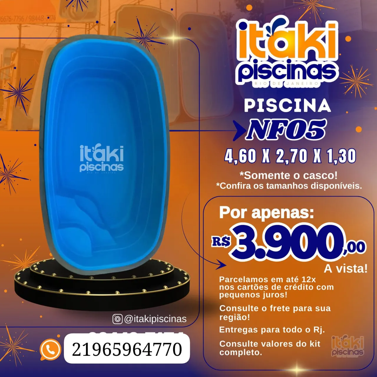 Piscinas de fibra 