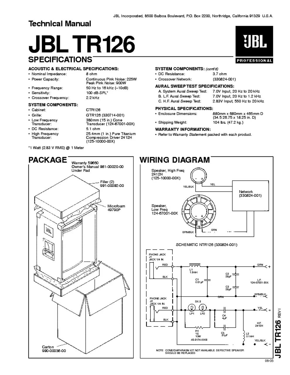 Caixas de Som JBL Profissionais TR 126 - Foto 5