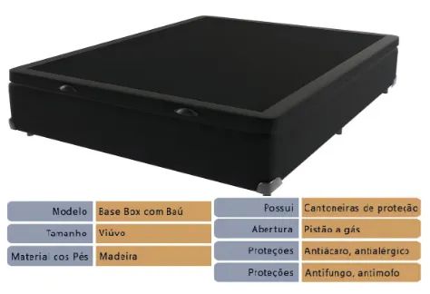 CAMA BOX BAÚ + COLCHÃO ORTOBOM - TUDO NOVO ENSACADO - Foto 4