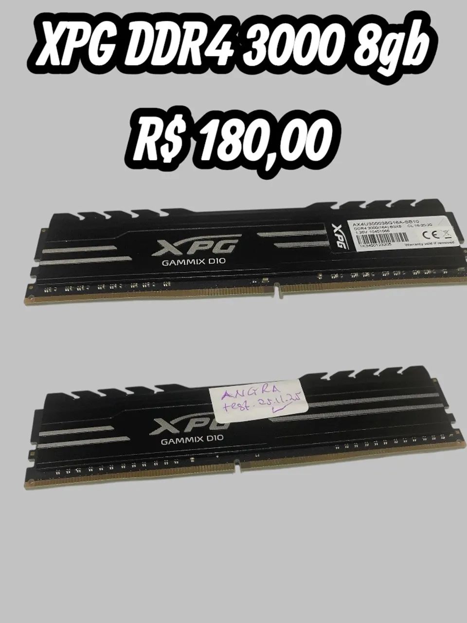 Memória XPG DDR 4 /3000 / 8gb SemiNova