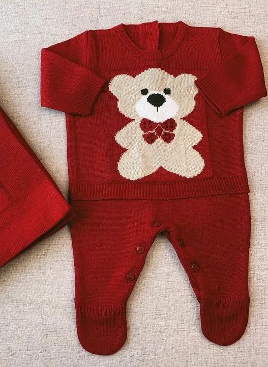 Macacão Bebê Urso - Vermelho