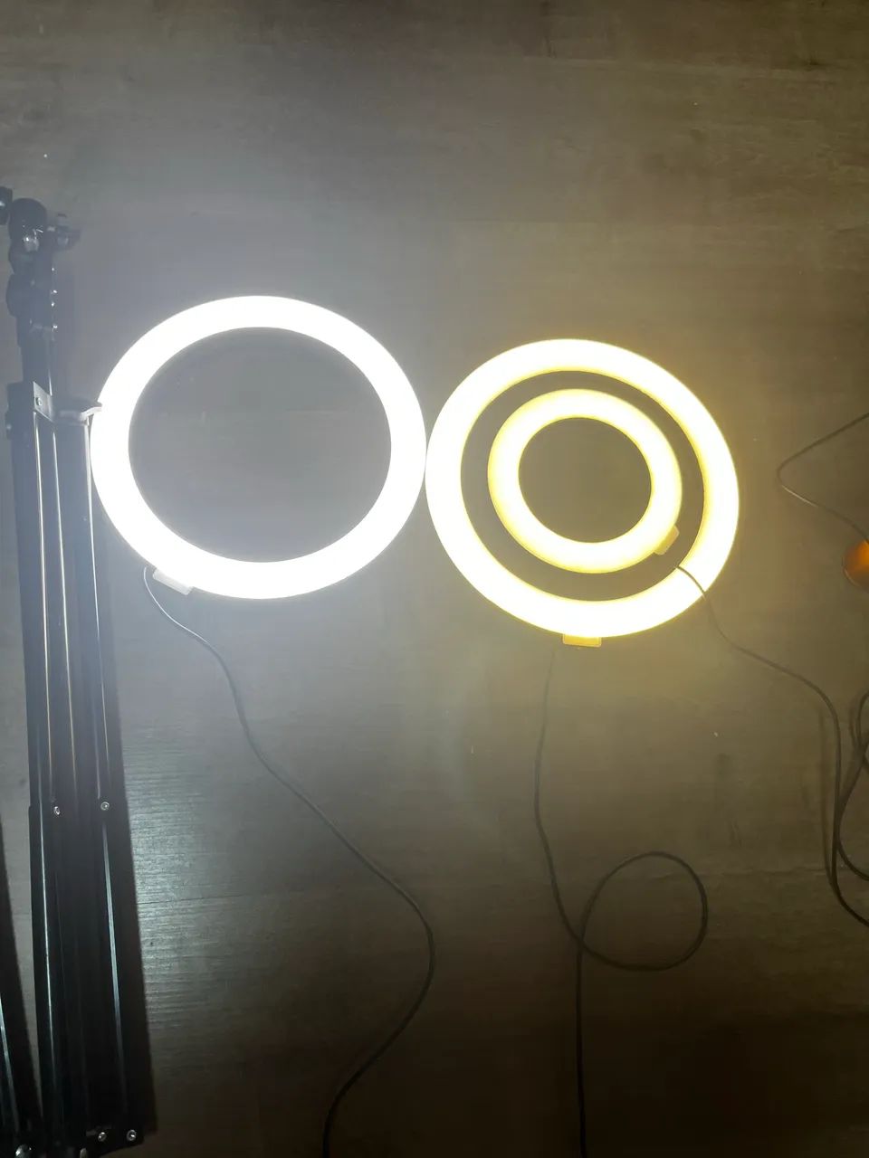 2 ring light iluminador 10 polegadas 1 de 6 polegadas com 2 tripés de 2.10 metro - Foto 2