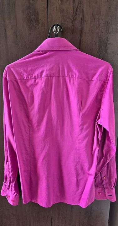 Camisa Social Masculina Rosa - Foto 4