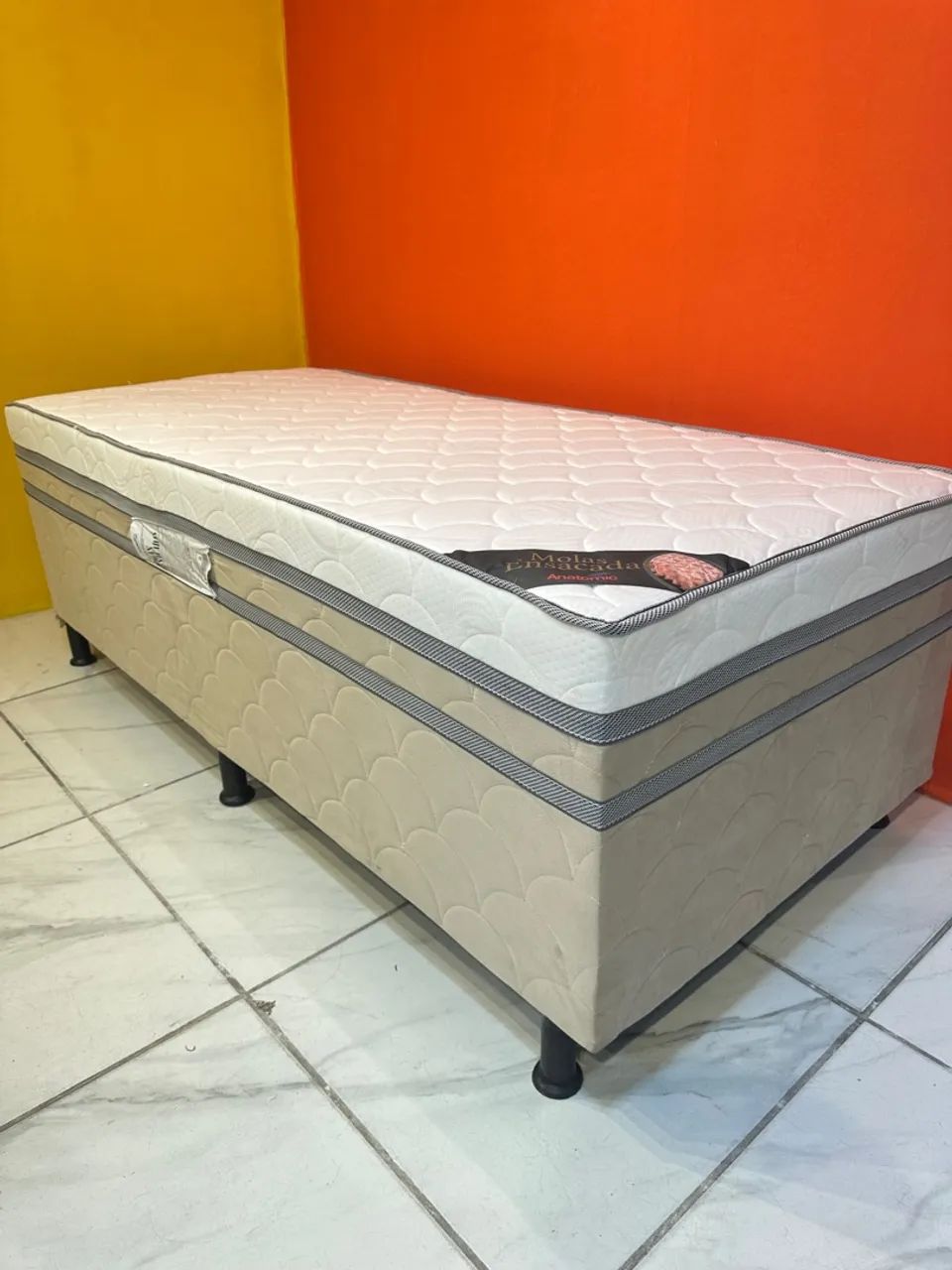 Cama box com molas ensacadas solteirão / cama / promoção / entrega  - Foto 3