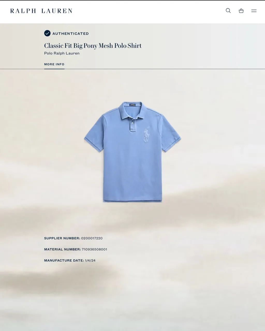 Nova Camisa Polo Ralph Lauren - Azul