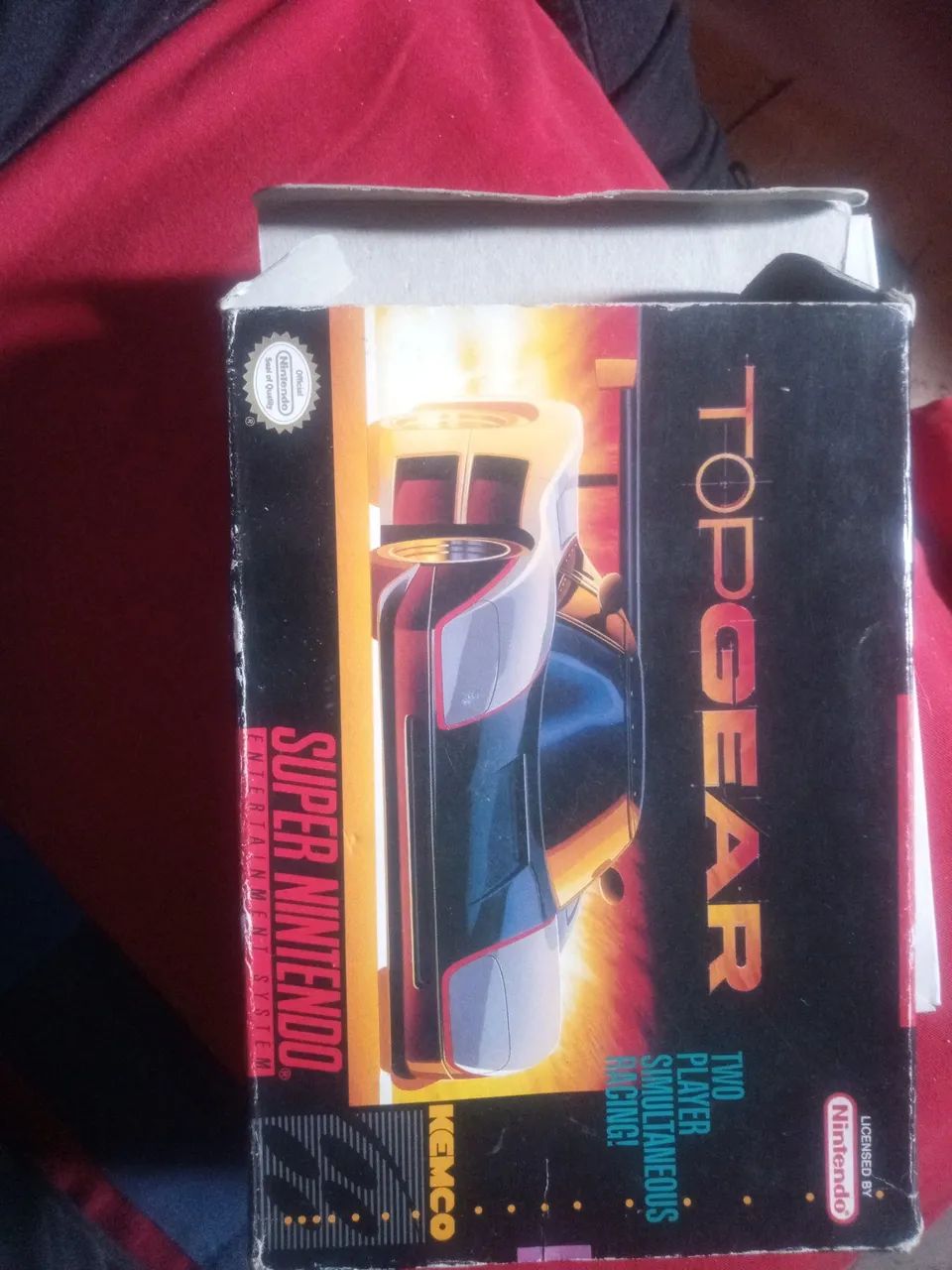 top gear 1 na caixa super nintendo 