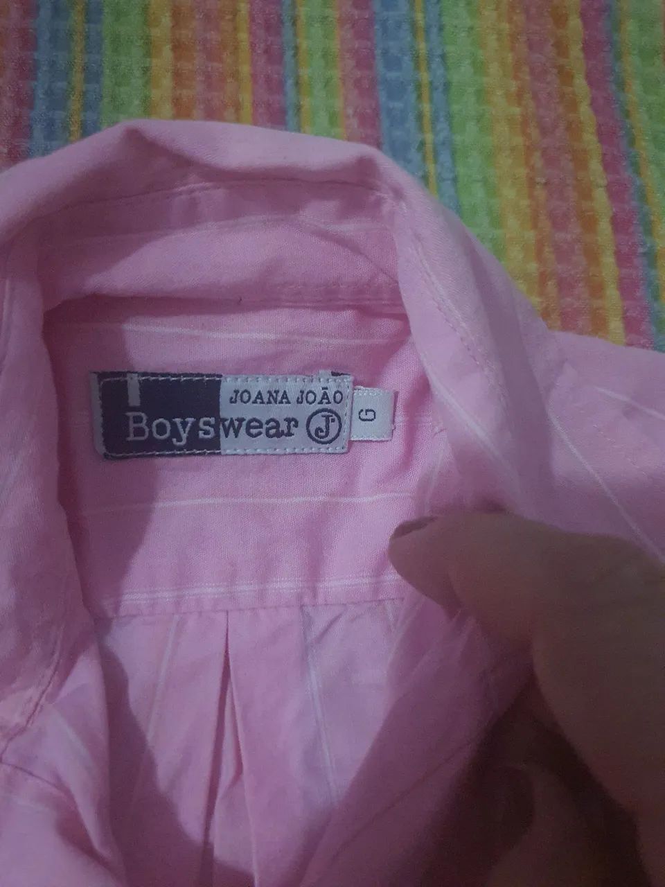 Camisa Social Bebê Rosa - Joana João Boys Wear - 1 Ano<br> - Foto 2
