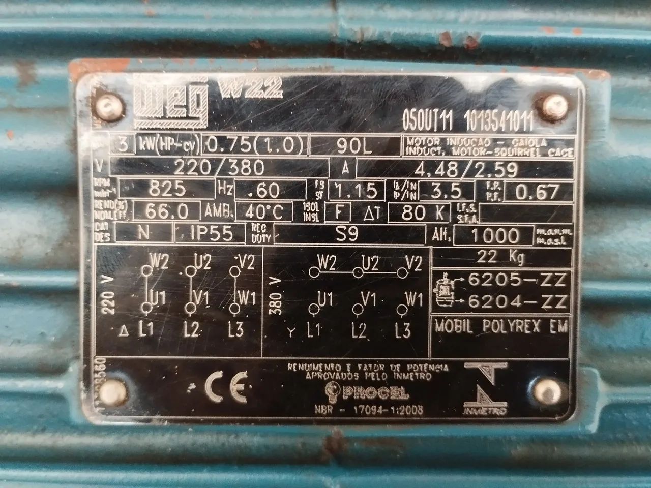 Motor 1CV/8Polos, Weg, trifásico  - Foto 4