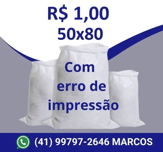 Sacos ráfia novos para 40 kg