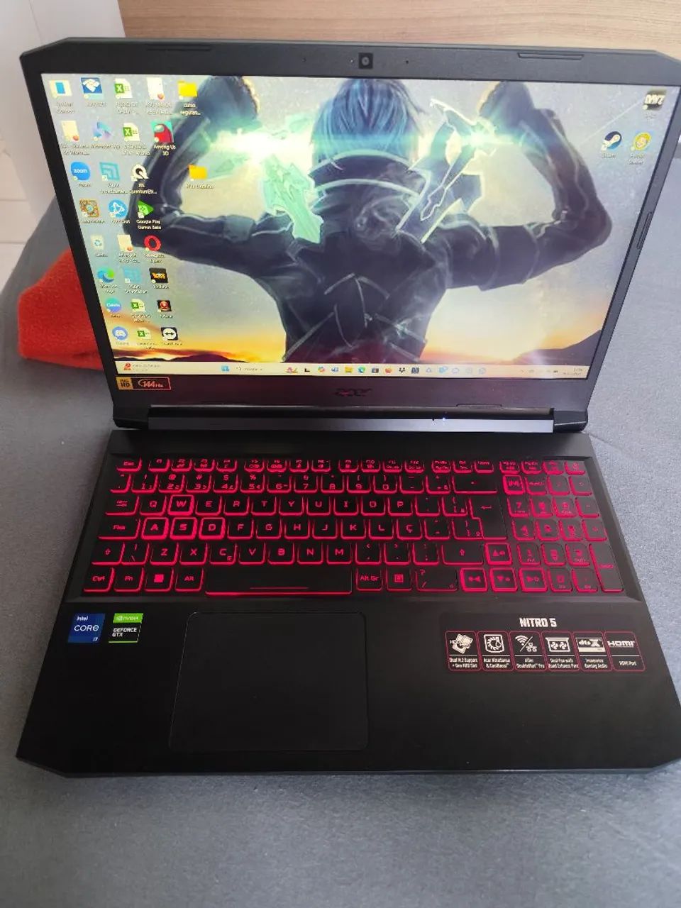 Notebook Gamer Acer Nitro 5 144hz / i7 / windows 11/ 512 gb de armazenamento 