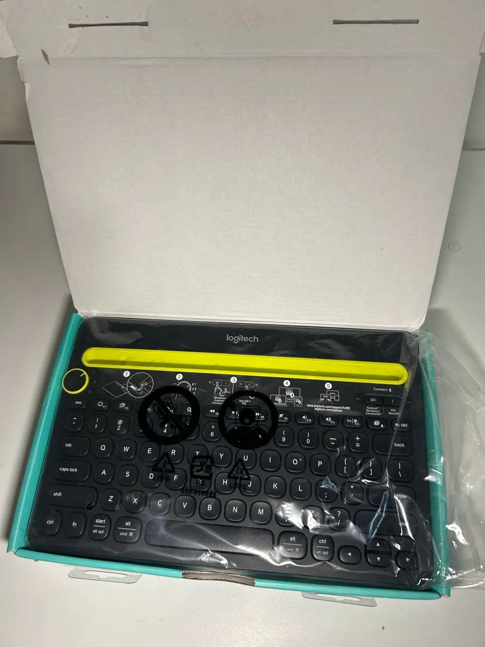 Teclado Logitech K480 Preto + BRINDE TECLADO USB - Foto 2
