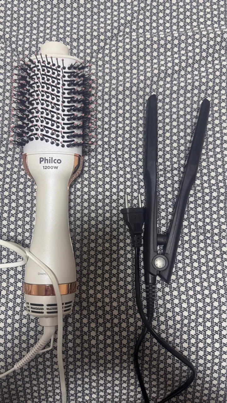 Kit de secador e chapinha para cabelo