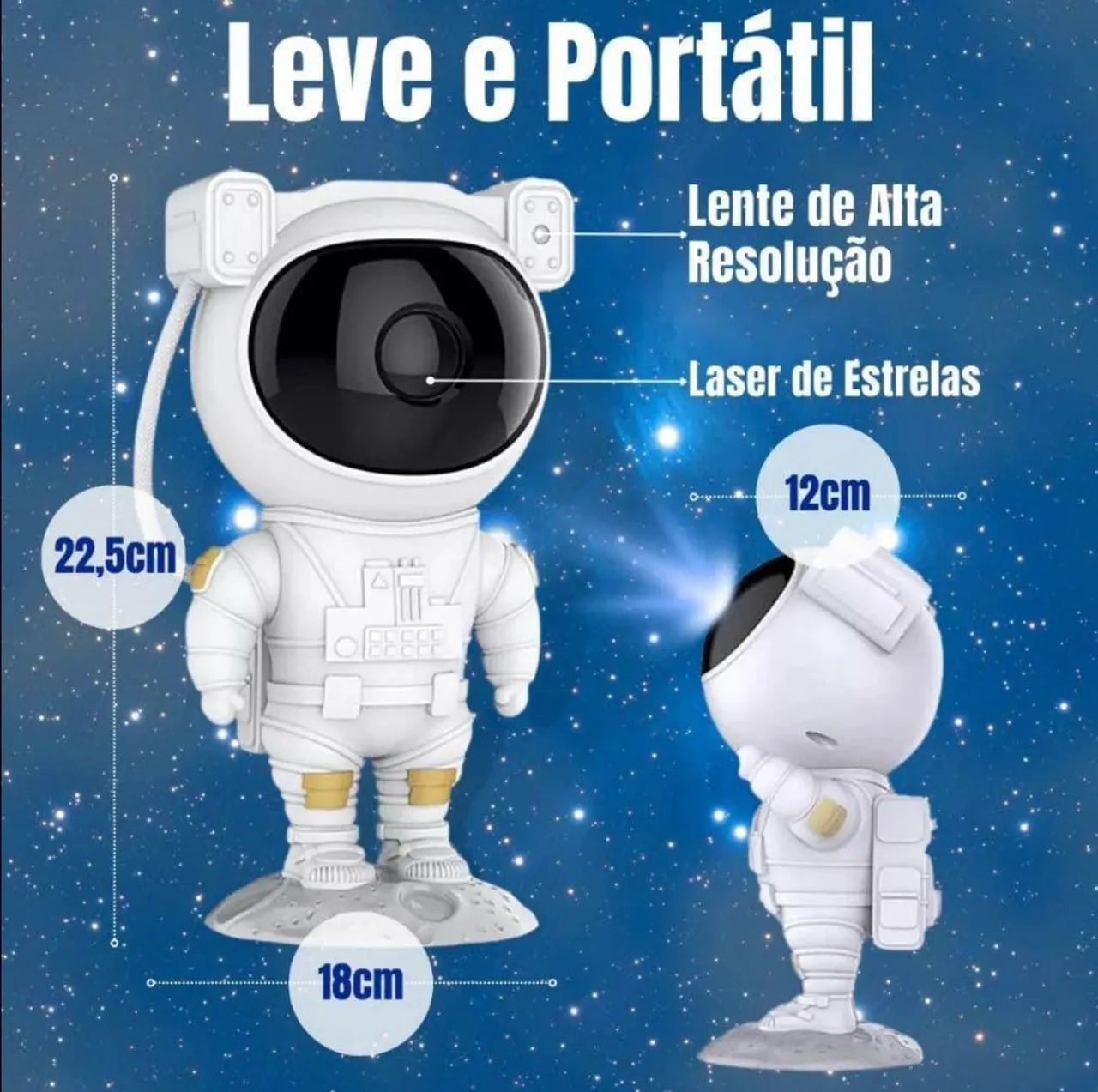 Projetor de astronauta galáxia iluminação