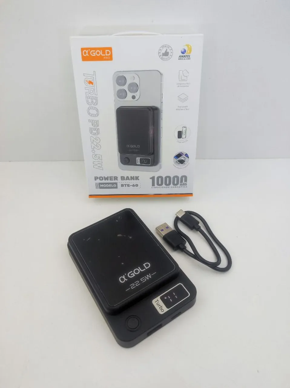 Carregador Portátil 10000mAh Turbo indução usb