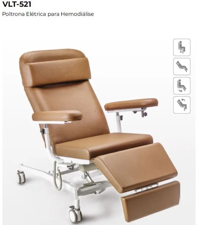 Poltrona Elétrica para Hemodiálise R$ 3.999,00. Modelo VLT-521B da ValliTech.