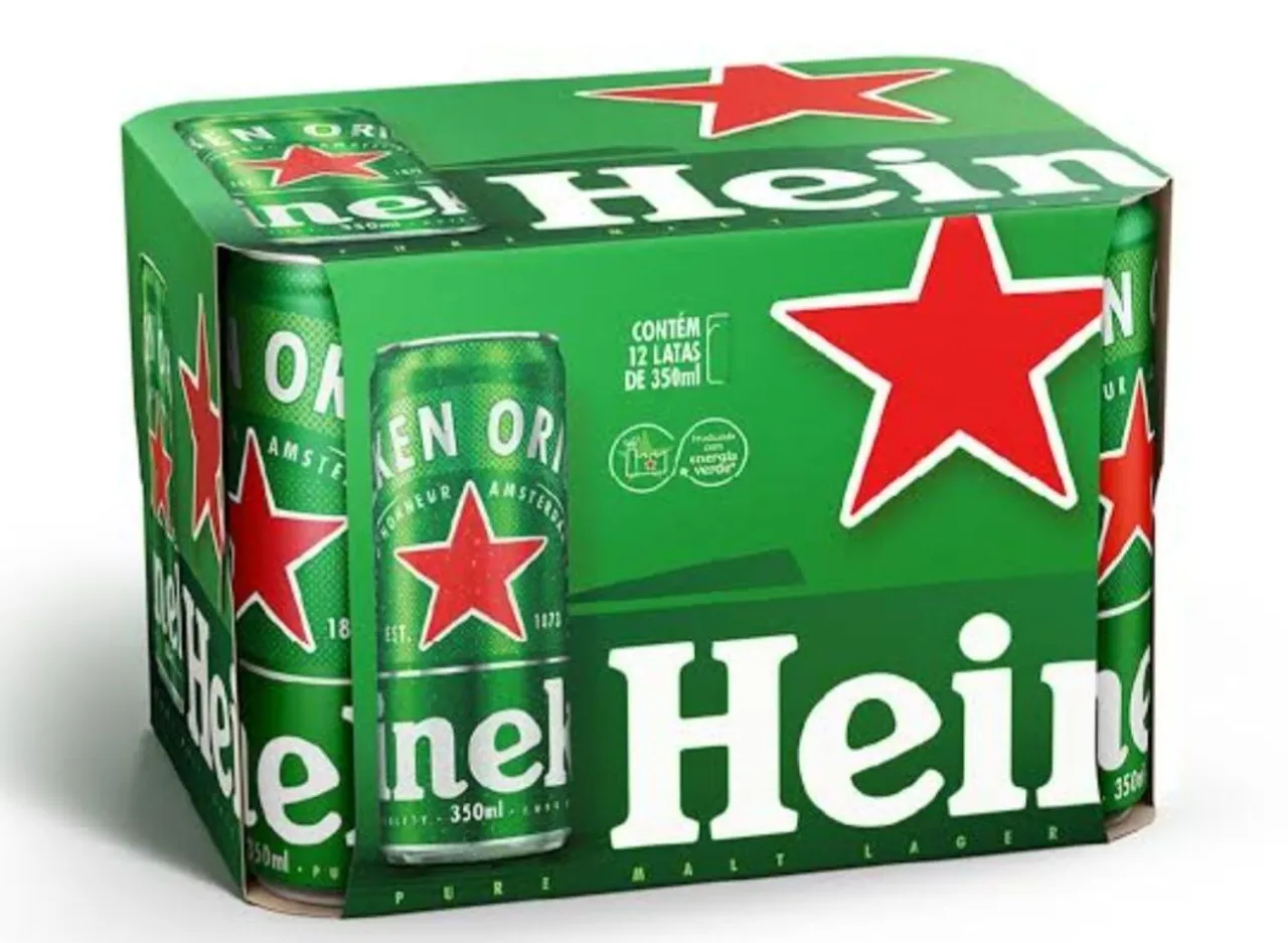 Caixa de Cerveja Heineken Lata 350ml - 12 Unidades