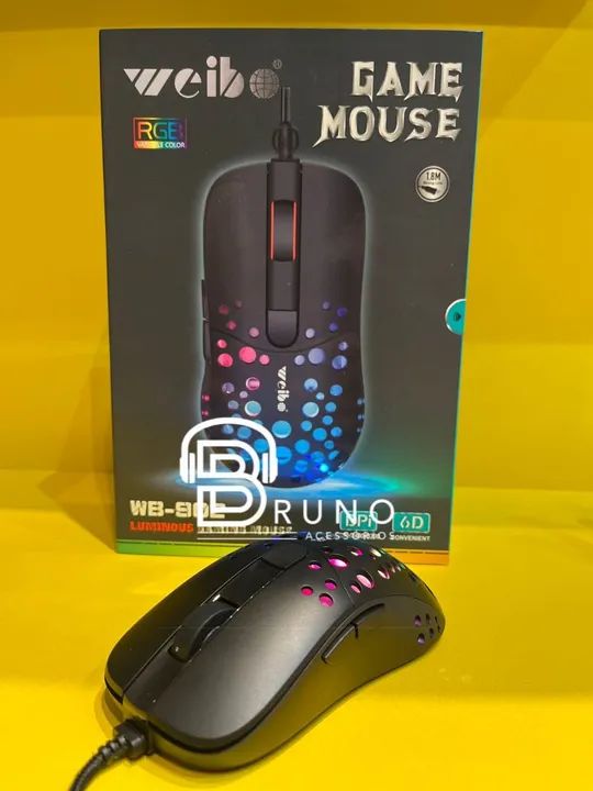 Mouse Gamer RGB Weibo  - Iluminação Personalizada - Foto 2