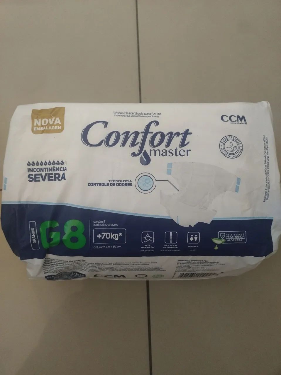 Fralda geriátrica tamanho G