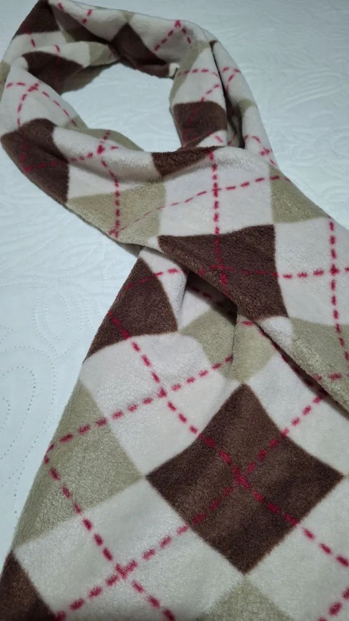 Cachecol Feminino de Inverno - Estilo Argyle - Foto 2