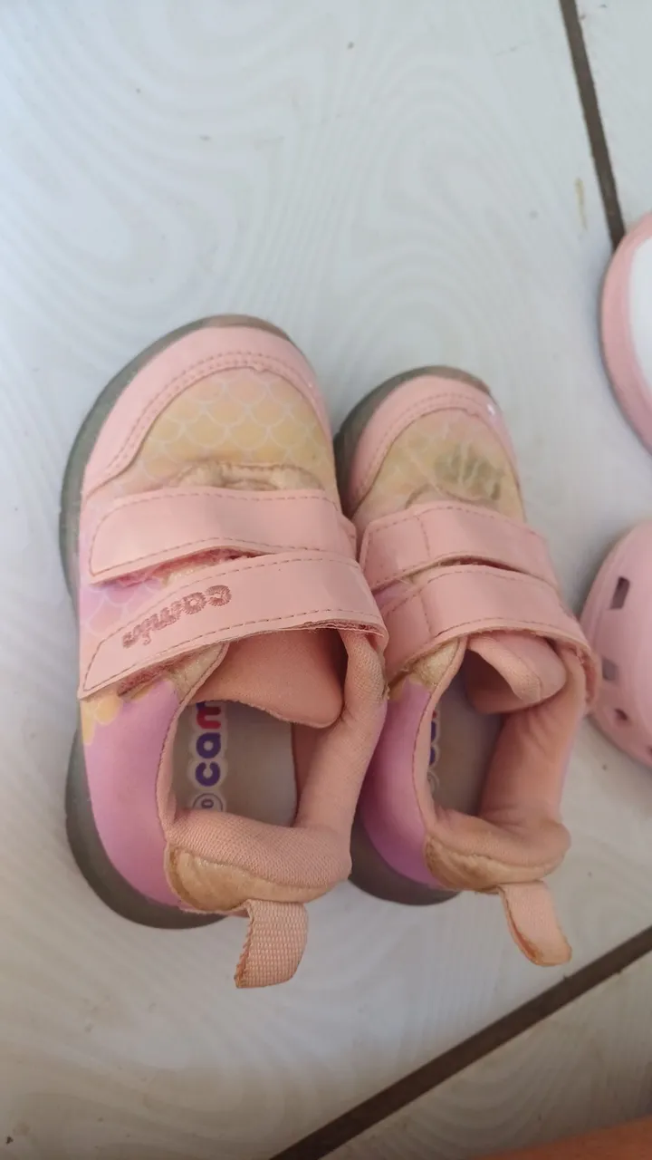 Tênis Infantil Rosa com Velcro - Camminho
